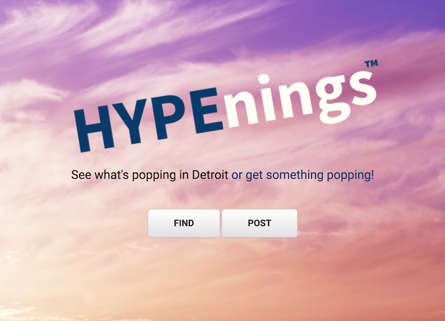 Screenshot of Hypenings App